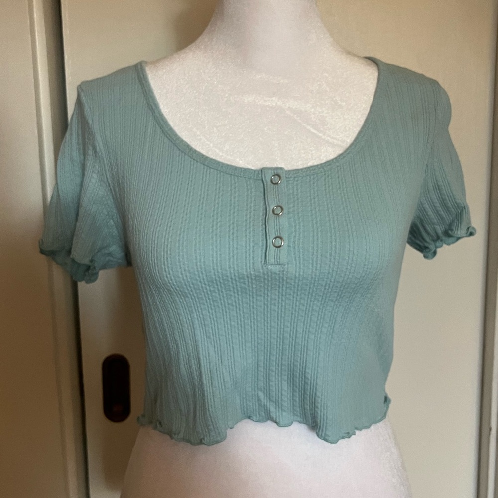 Light Blue Cropped Tee